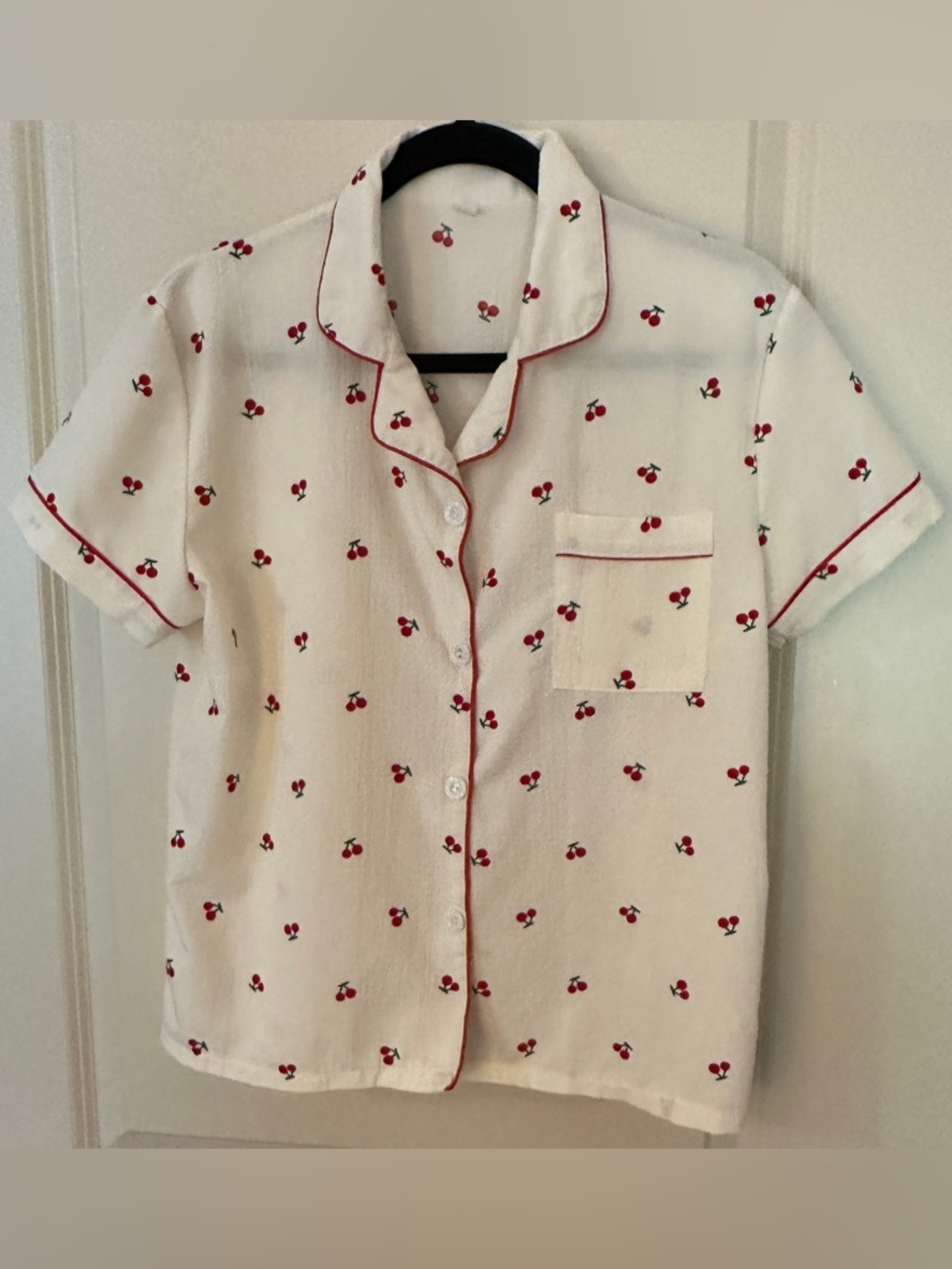 Creme Cherry Matching Set Pajamas Shorts Women's Sz Medium - Picture 4 of 12